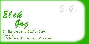 elek gog business card